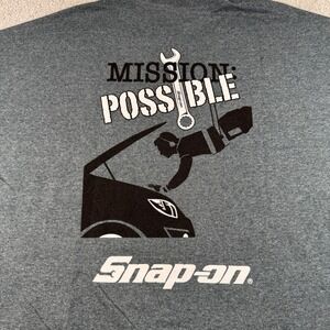 Snap-on T-Shirt Mens 3XL Gray Mission Possible Graphic Heavy Cotton NWT ~ XXXL